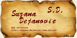 Suzana Dejanović vizit kartica